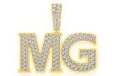 Custom Serif Letter Diamond Pendant 10K Solid Gold - 1.33 CTW