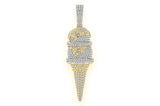 Double Scoop Ice Cream VVS Diamond Pendant - 3.25 CTW
