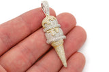 Double Scoop Ice Cream VVS Diamond Pendant - 3.25 CTW