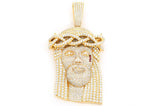 Jesus Diamond Pendant 14k Solid Gold - 22.25 CTW