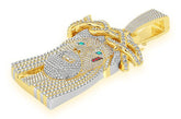Jesus Diamond Pendant 14k Solid Gold - 35.67 CTW