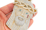 Jesus Diamond Pendant 14k Solid Gold - 35.67 CTW