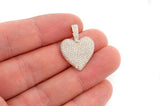 Bubbly Heart Diamond Pendant 10K Solid Gold - 1.25 CTW