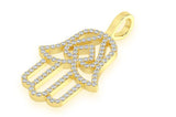 Hamsa Hand Diamond Pendant - 1.00 CTW