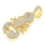 Scorpion Diamond Pendant 14K Solid Gold - 3.4 CTW