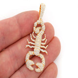 Scorpion Diamond Pendant 14K Solid Gold - 3.4 CTW
