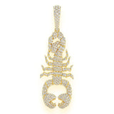 Scorpion Diamond Pendant 14K Solid Gold - 3.4 CTW