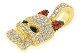 Skull with Horns Diamond Pendant 14K Solid Gold - 0.65 CTW