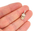 Skull with Horns Diamond Pendant 14K Solid Gold - 0.65 CTW