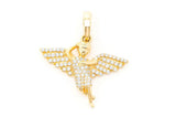 Angel Diamond Pendant 14K Solid Gold - 0.33 CTW