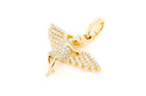 Angel Diamond Pendant 14K Solid Gold - 0.33 CTW