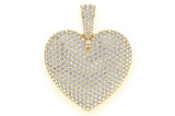 Bubbly Heart Diamond Pendant 14K Solid Gold - 6.50 CTW