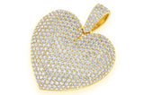 Bubbly Heart Diamond Pendant 14K Solid Gold - 6.50 CTW
