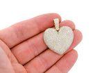 Bubbly Heart Diamond Pendant 14K Solid Gold - 6.50 CTW