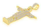 Christ the Redeemer Diamond Pendant 14K Solid Gold - 4.25 CTW