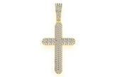 14K Gold Cross Pendant - 2.5 CTW