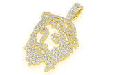 Jesus Silhouette Diamond Pendant 14k Solid Gold - 4.00 CTW