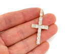 Baguette Diamond Cross Pendant Large Royal Lab Grown Jewelry
