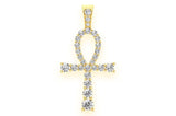 Ankh VVS Diamond Pendant 14K Solid Gold - 2.25 CTW