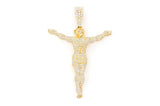 Stunning 14K Gold Jesus Crucifix Pendant Divine Design - 3.33 CTW