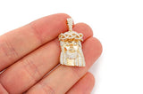 Experience Divine Elegance 10K Solid Gold Diamond Jesus Pendant - 1.5 CTW