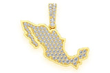 Mexico Diamond Pendant 14k Solid Gold - 0.33 CTW