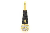 Microphone Diamond Pendant 10K Solid Gold - 0.35 CTW