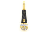 Microphone Diamond Pendant 10K Solid Gold - 0.35 CTW