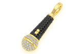 Microphone Diamond Pendant 10K Solid Gold - 0.35 CTW