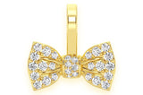 Bowtie Diamond Pendant 14k Solid Gold - 0.20 CTW