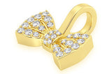 Bowtie Diamond Pendant 14k Solid Gold - 0.20 CTW