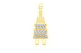 Plug Diamond Pendant 14k Solid Gold - 0.10ctw