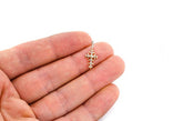 Filigree Cross Pendant Mini Natural Diamond Religious Jewelry