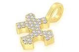 Puzzle Piece Diamond Pendant 10k Solid Gold - 0.30 CTW