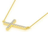 Mini Sideways Cross Diamond Pendant - 0.1 CTW