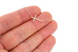 Mini Sideways Cross Diamond Pendant - 0.1 CTW