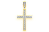 Miracle Set Large 10K Gold Cross Pendant Handcrafted Diamond Jewelry