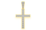 Miracle Set Large 10K Gold Cross Pendant Handcrafted Diamond Jewelry