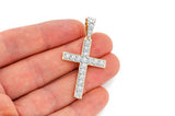 Miracle Set Large 10K Gold Cross Pendant Handcrafted Diamond Jewelry