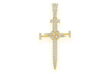 Nail Cross Moissanite Diamond Pendant - Unique 2.5 CTW
