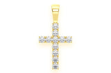 Cross Diamond Pendant 14K Solid Gold - 3.75 CTW