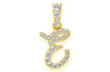 Custom Painter Letter E Diamond Pendant - 0.20 CTW