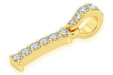 Custom Iced out Painter Letter I Diamond Pendant - 0.10 CTW