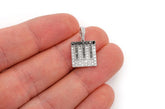 Piano Black & White Diamond Pendant 14k Solid Gold - 0.75 CTW