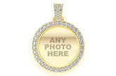 Picture Frame Memory Diamond Pendant 10k Solid Gold - 2.85 CTW