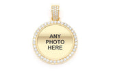 Picture Frame Memory Diamond Pendant 14k Solid Gold - 3.50 CTW