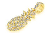 Pineapple Diamond Pendant 14k Solid Gold - 0.60 CTW