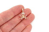 Skull Diamond Pendant 10K Solid Gold - 0.35 CTW