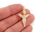 Praying Angel Diamond Pendant 14K Solid Gold - 1.20 CTW
