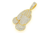 Praying Hands Diamond Pendant 14K Solid Gold - 1.75 CTW